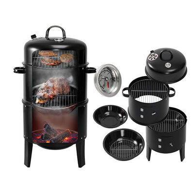 Outdoor Barrel Charcoal BBQ Grill Suitable for 6-8 People 0.8MM Material Thickness