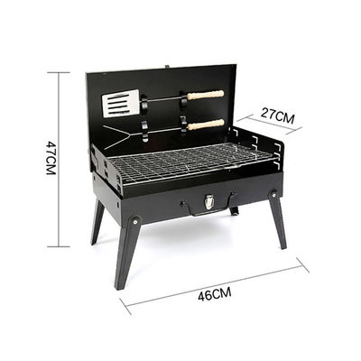 Modern Style Black Camping Patio Foldable Barbecue Charcoal Portable Outdoor Grill BBQ