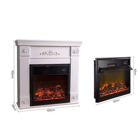 Metal 3D White Simulation Electronic Fireplace for Family Directly from 110V / 220V