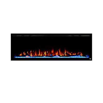 Wall Mount Nine Colors Kamin Electric Fireplaces Stoves with Metal and Tempered Glass