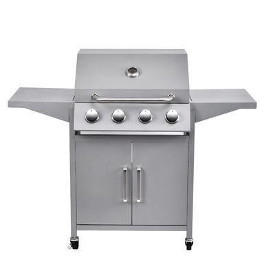 Metal Type Steel Portable 4 Burner Gas Bbq Grill for Commercial Smokeless Cooking
