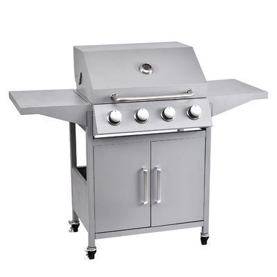 Metal Type Steel Portable 4 Burner Gas Bbq Grill for Commercial Smokeless Cooking
