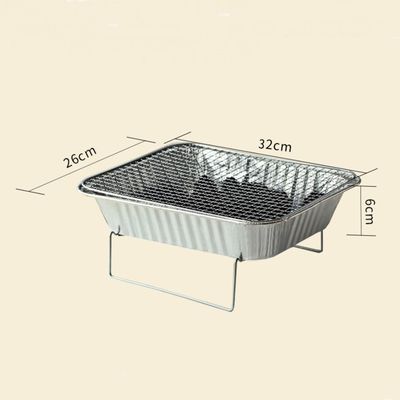 Outdoor Camping Portable Disposable Charcoal BBQ Grill with Design and 32X24X6cm Size