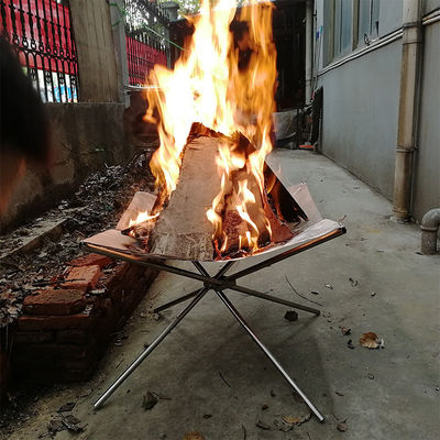 Bonfire Fire Stands Portable Stainless Steel Frame for Camping and Picnic Wood Burning