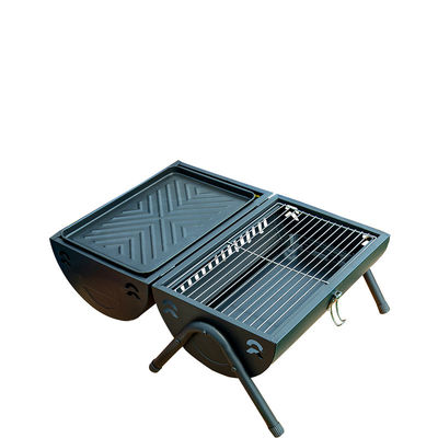 Powder Coated Steel Barrel Rotisserie Kitchen BBQ Charcoal Grill for Outdoor Picnics