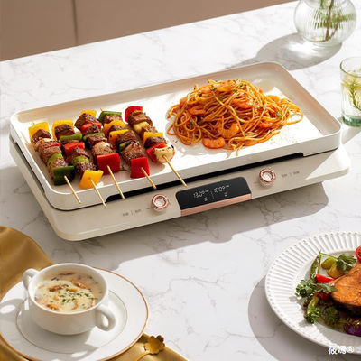 Household 2000W Electric Induction Cooker with Touch Buttons and Ceramic Glass Plate