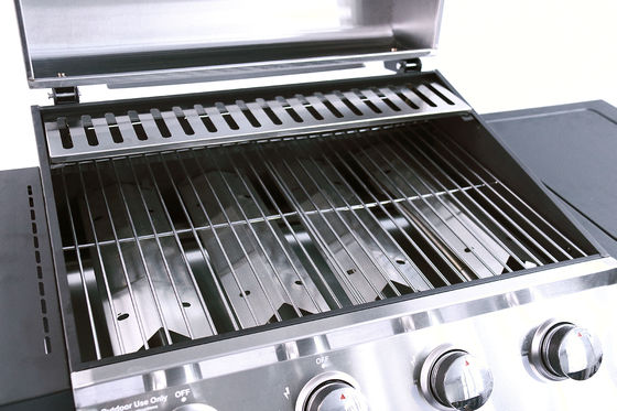 Outdoor Cooking Butane Gas BBQ Grill with 4 1 Burners and Stainless Steel Construction