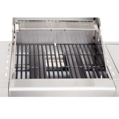 Black Large Capacity Stainless Steel Grills Trolly Barbecue with Gas Side Burner