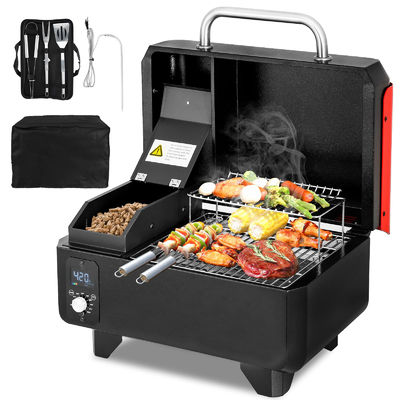 Easy to Clean 8 In 1 Electric Griddle Wood Pellet Grill for Portable Outdoor Cooking