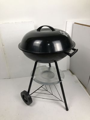 Outdoor Cooking Round Charcoal BBQ Grill with Wheels 17 Inches Garden Picnic Camping