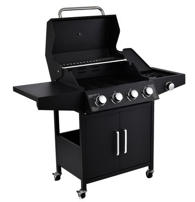 Easily Assembled 4 1 Burners Gas Grills Powder Coated Camping Bbq Grill Machine Design