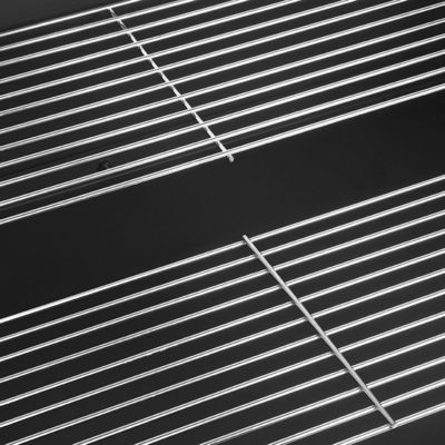 73.5*22.5cm x 2 Cooking Area Outdoor Trolley Flat Top Charcoal Grill with 2 Wheels