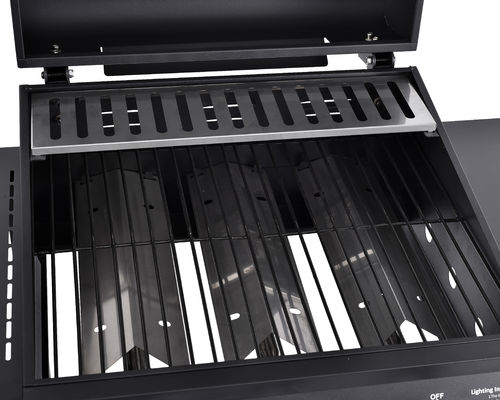High Temp Powder Coated 3 Burner Gas Grill with 2 Foldable Side Board Natural Gas
