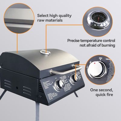 Portable Kitchen Stainless Steel Gas BBQ Grill for Smokeless Camping and Garden Party