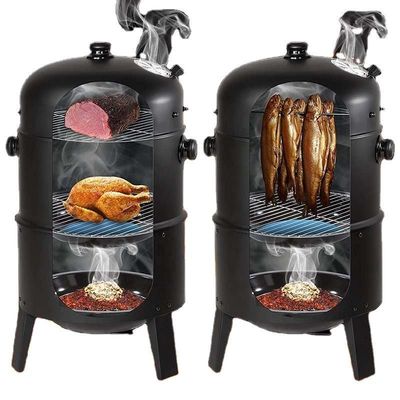 Outdoor Backyard Party Vertical Charcoal Smoker with High Pressure Protection Device