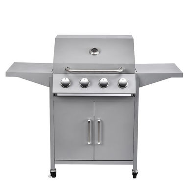 Outdoor Commercial Stainless Steel Gas BBQ Grill with Side Table Custom Logo Acceptable