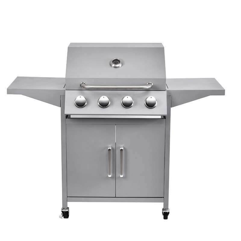 Metal Type Steel Portable 4 Burner Gas Bbq Grill for Commercial Smokeless Cooking