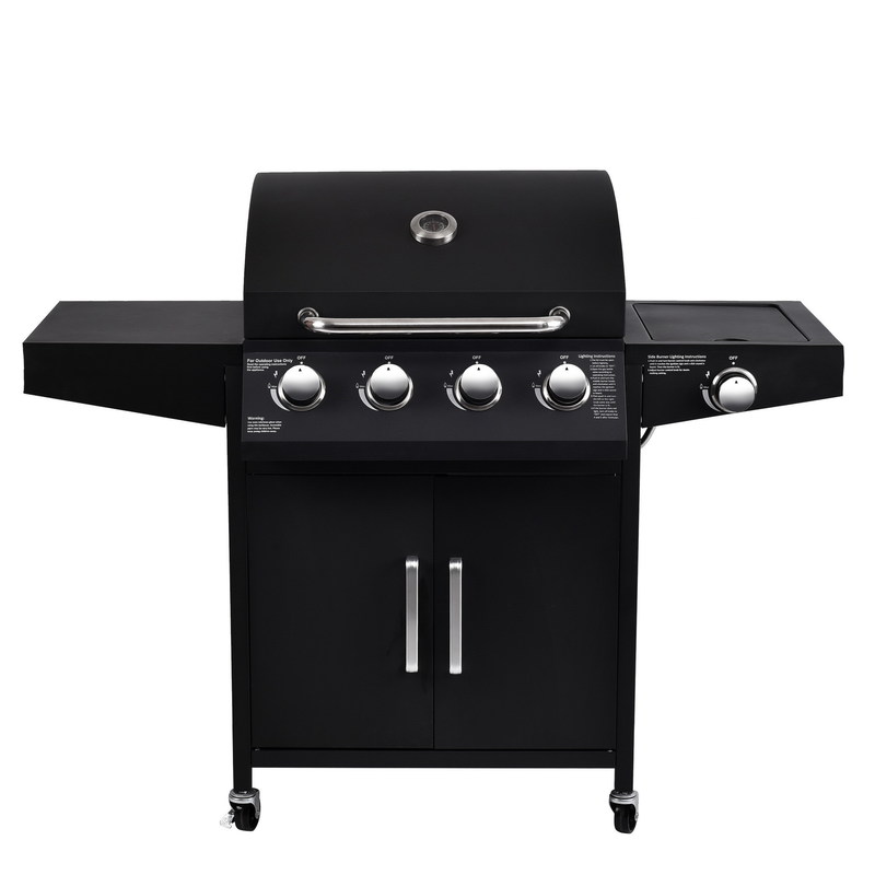430SS Warming Grid 4 1 Burners Stainless Steel Gas BBQ Grill for Modern Style Cooking